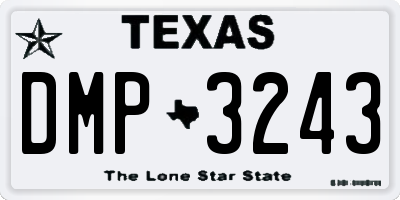 TX license plate DMP3243