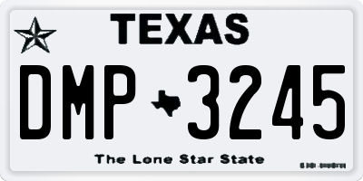 TX license plate DMP3245