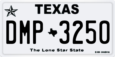 TX license plate DMP3250