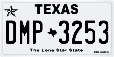 TX license plate DMP3253
