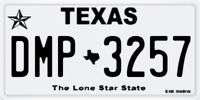 TX license plate DMP3257