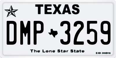 TX license plate DMP3259