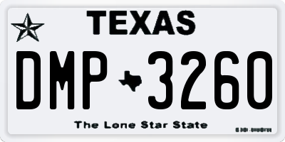 TX license plate DMP3260