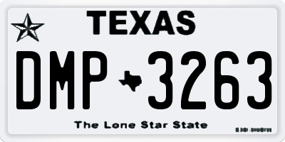 TX license plate DMP3263