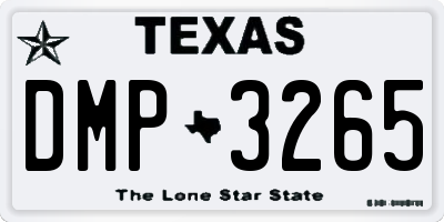 TX license plate DMP3265