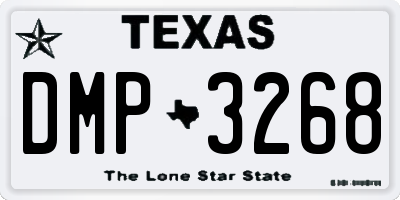 TX license plate DMP3268