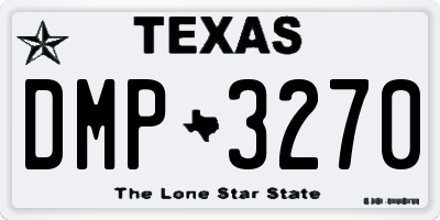 TX license plate DMP3270