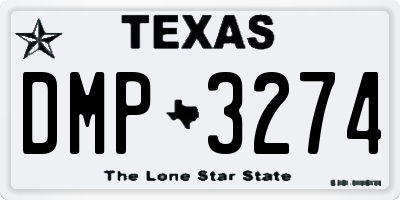 TX license plate DMP3274
