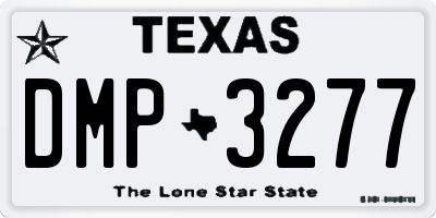 TX license plate DMP3277