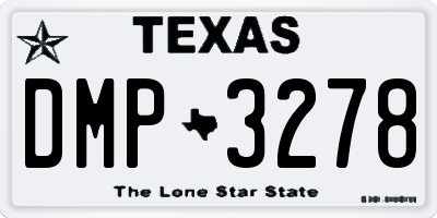 TX license plate DMP3278