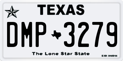TX license plate DMP3279