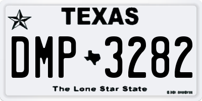 TX license plate DMP3282