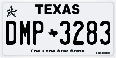 TX license plate DMP3283