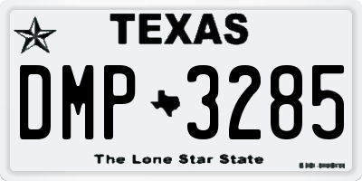 TX license plate DMP3285