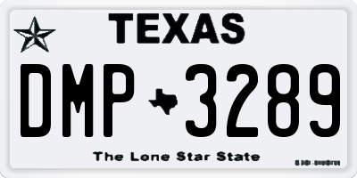 TX license plate DMP3289