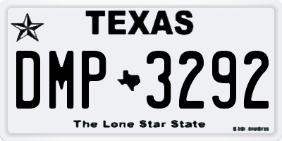 TX license plate DMP3292