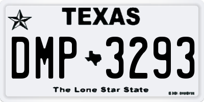 TX license plate DMP3293