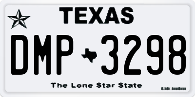 TX license plate DMP3298