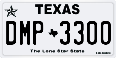 TX license plate DMP3300
