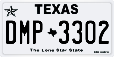 TX license plate DMP3302