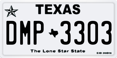 TX license plate DMP3303