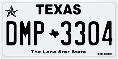 TX license plate DMP3304