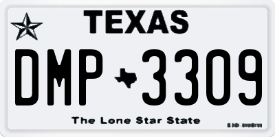 TX license plate DMP3309