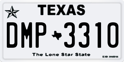 TX license plate DMP3310