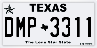 TX license plate DMP3311