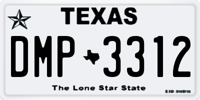 TX license plate DMP3312