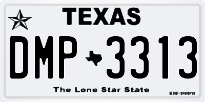 TX license plate DMP3313