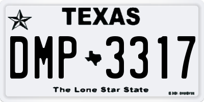 TX license plate DMP3317