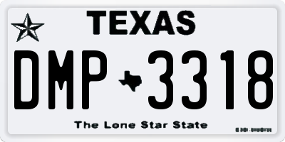 TX license plate DMP3318
