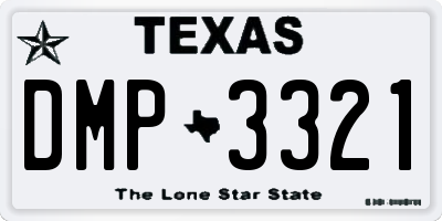 TX license plate DMP3321