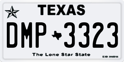 TX license plate DMP3323
