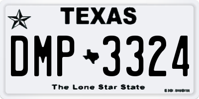 TX license plate DMP3324