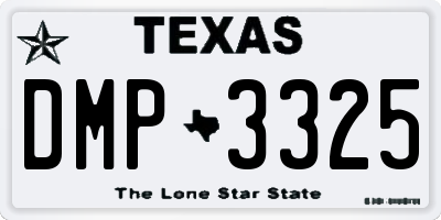 TX license plate DMP3325
