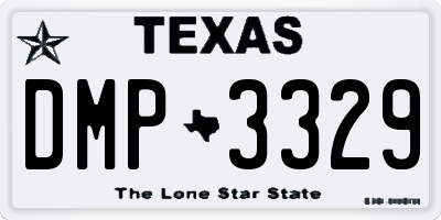 TX license plate DMP3329