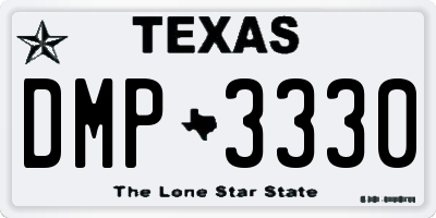 TX license plate DMP3330