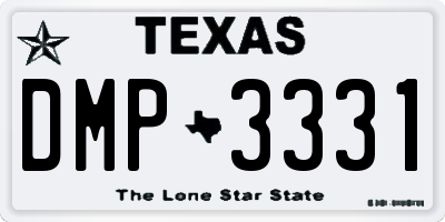 TX license plate DMP3331
