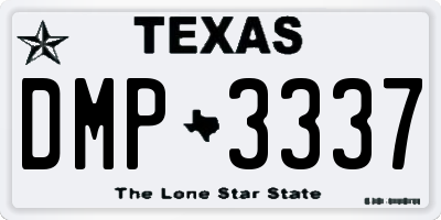 TX license plate DMP3337