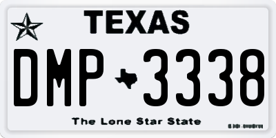 TX license plate DMP3338