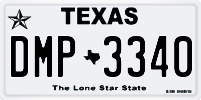 TX license plate DMP3340