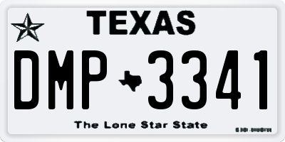 TX license plate DMP3341