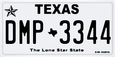 TX license plate DMP3344