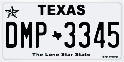 TX license plate DMP3345