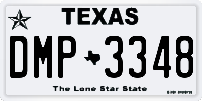 TX license plate DMP3348