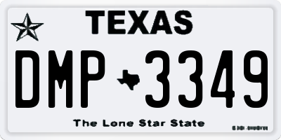 TX license plate DMP3349