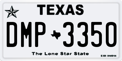 TX license plate DMP3350