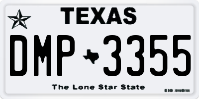 TX license plate DMP3355